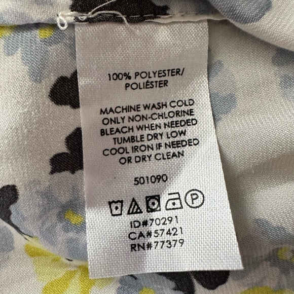 Ann Taylor - Floral Print Ruffle Neck Long Sleeve Top - XL - Picture 8 of 8